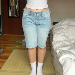 True Religion Light Blue Women's Bermudas